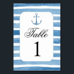 Nautische Tischnummer. Hochzeit am Strand. Blaue Z Tischnummer<br><div class="desc">Matching Items - https://goo.gl/Mf70Pu Sie können die Zahl ändern und so viele Tischkarten wie nötig erstellen. Setzen Sie jeden von ihnen in den Warenkorb getrennt von können Sie Schriftart ändern oder Größe hinzufügen, fügen Sie Text: klicken Sie auf den Button "Anpassen" in finde für Geburtstag, Jubiläum und jedes andere Party...</div>
