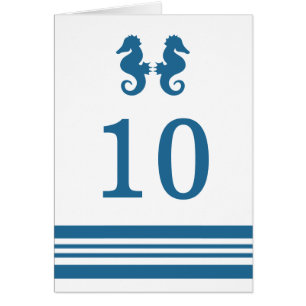 Nautische Tischnummer-Karte des Seepferds