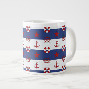 Nautische US Flagge Jumbo-Tasse