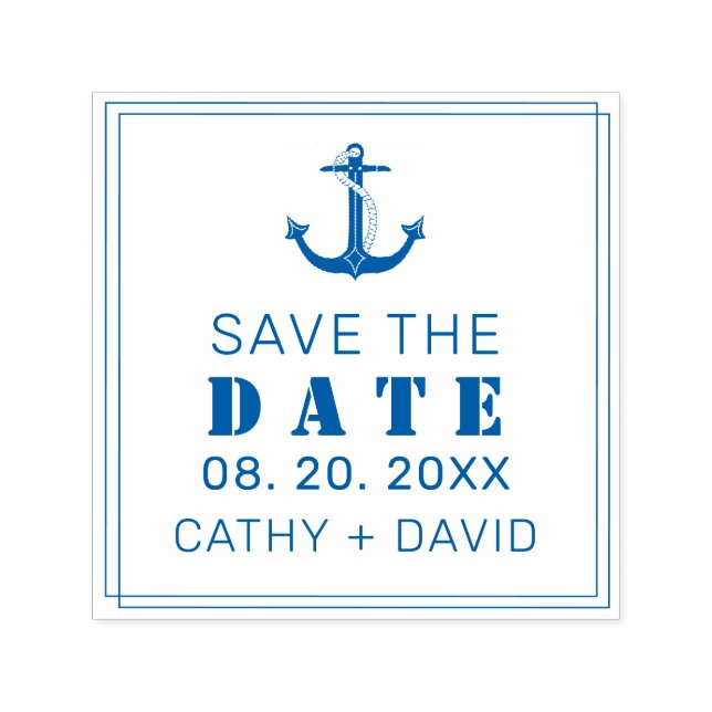 Nautische Verankerung Save the Date bauen Permastempel (Design)