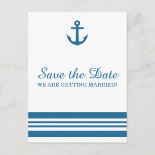 Nautische Verankerung Save the Date Postkarte