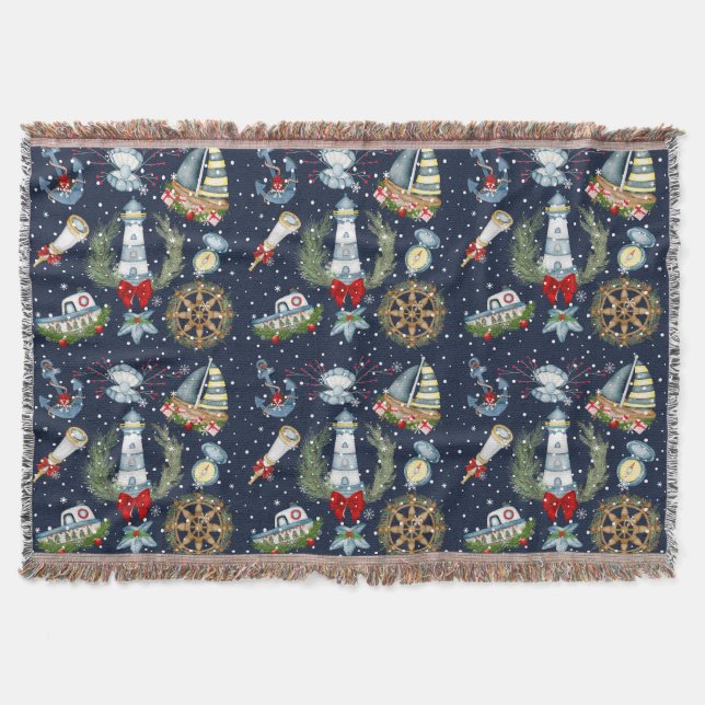 Nautische Weihnachten Decke (Vorderseite)