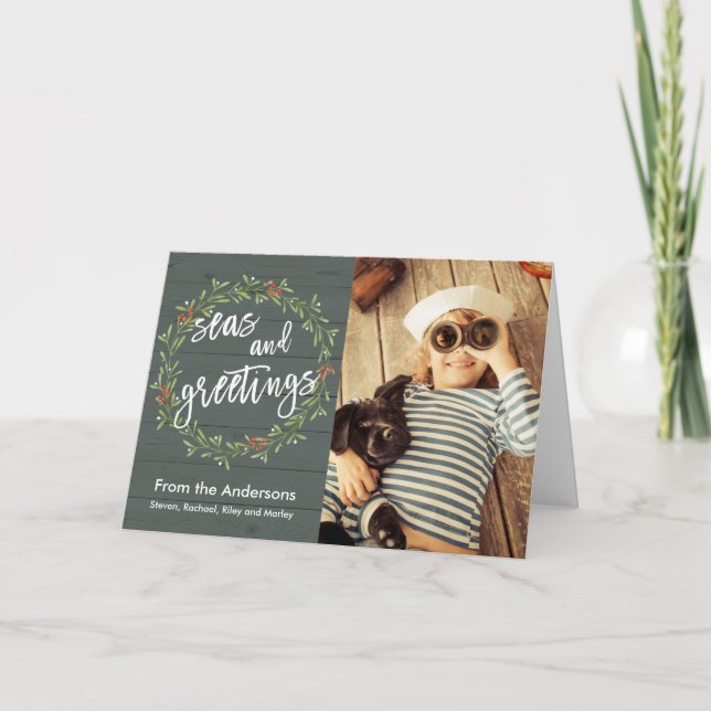 Nautische Weihnachten mit Ihrem Foto (Vorderseite)