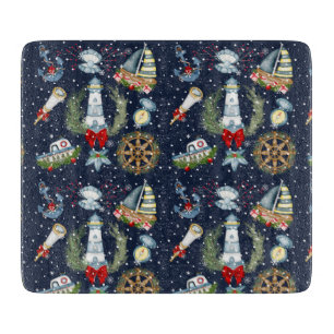 Nautische Weihnachten Schneidebrett