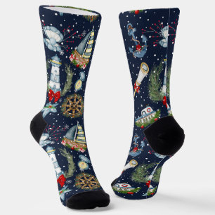 Nautische Weihnachten Socken