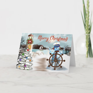 Nautische Weihnachtskarte Feiertagskarte