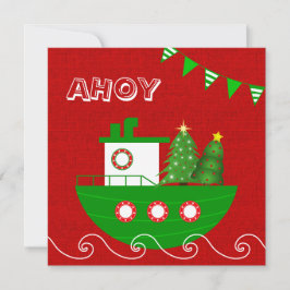 Nautische Weihnachtszeit-Party Einladung