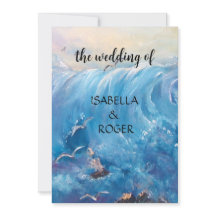 Nautische Wellen mit Seageln Einladung