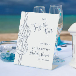 Nautische Zähmung des Brautparty des Knotens Willk Sockelschild