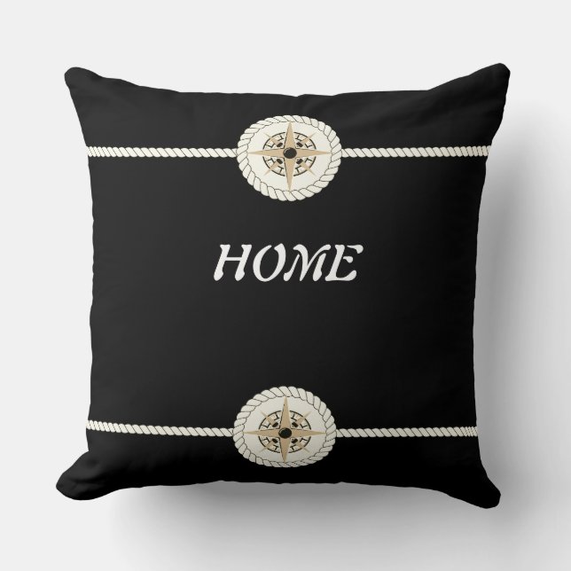 Nautische Zuhause-Kissen Kissen (Vorderseite)