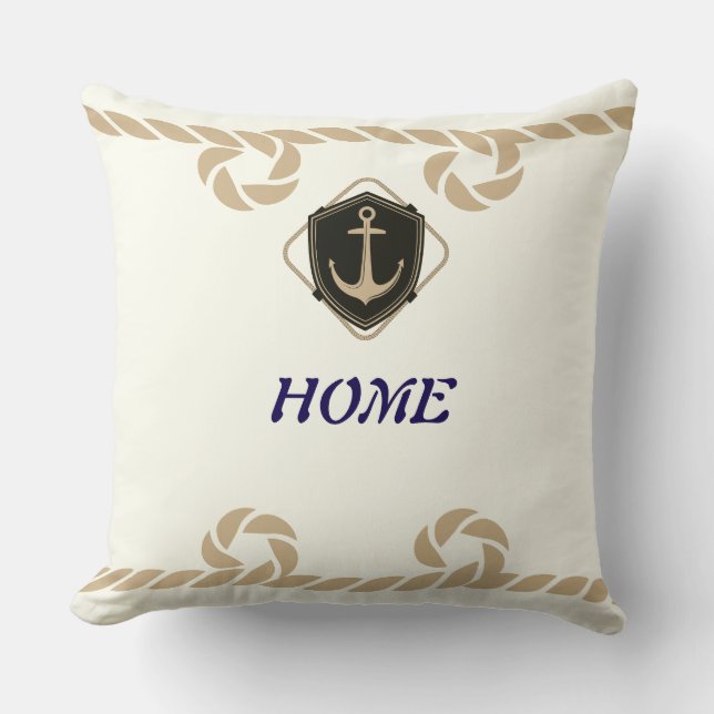 Nautische Zuhause-Kissen Kissen (Vorderseite)