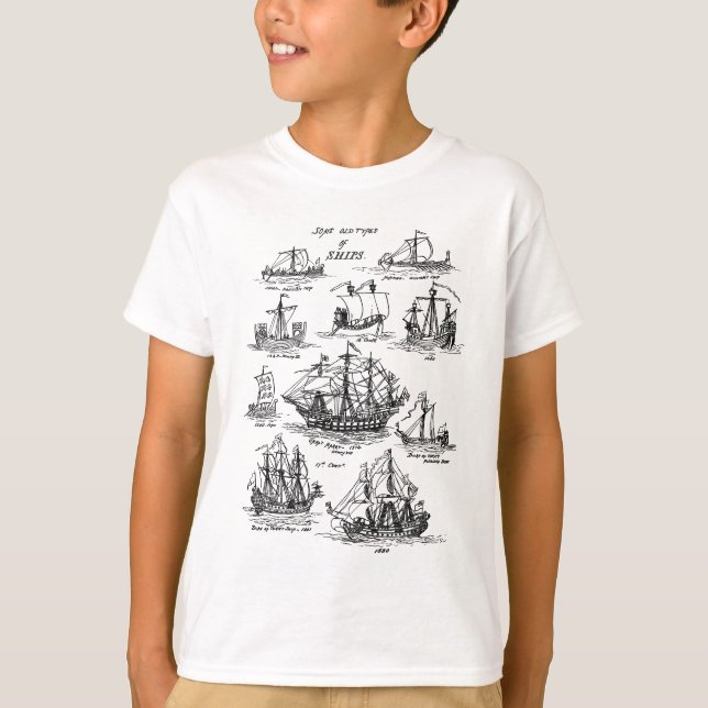 NAUTISCHER ALTER SEGELSCHIFF T - Shirt (Vorderseite)