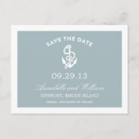 NAUTISCHER ANCHER | SAVE THE DATE POST-KARTE