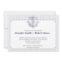 Nautischer Anker auf der Einladung zur Hochzeit am