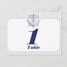 Nautischer Anker auf der Tischnummer des grauen St