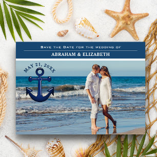Nautischer Anker einfache Typografie Termin vormer Save The Date