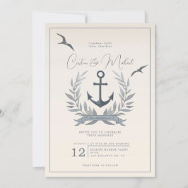 Nautischer Anker: Einladung zur Hochzeit