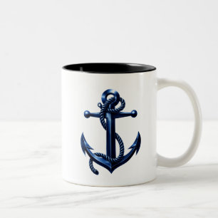 Nautischer Anker Kaffeetasse Küsten-Ozean-Design