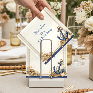 Nautischer Anker Kompass Geburtstag Serviette