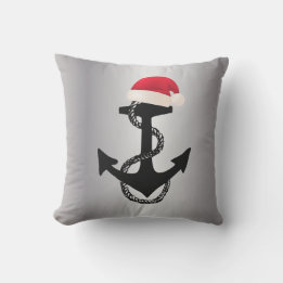 nautischer ANKER mit SANTA-MÜTZE | Kissen