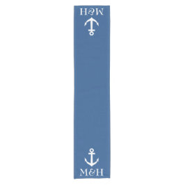 Nautischer Anker Monogramm Tischläufer für die Hoc