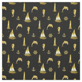 Nautischer Anker/Rad/Delphin/Seepferd/Leuchtturm Stoff