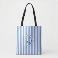 Nautischer Anker, "Sail Away", Blaue Streifen, Coo