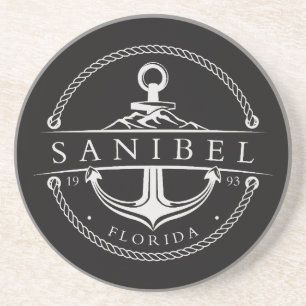 Nautischer Anker Sanibel Florida 1993 Getränkeuntersetzer