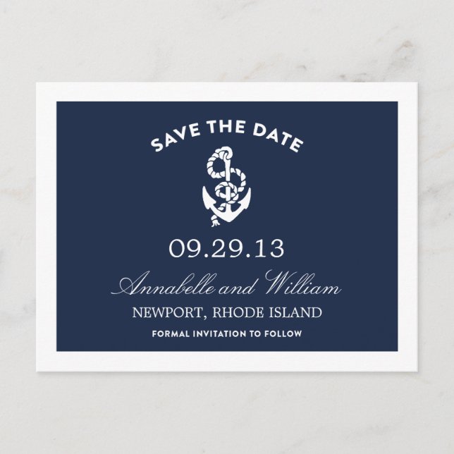 NAUTISCHER ANKER | SAVE THE DATE POSTKARTE (Vorderseite)