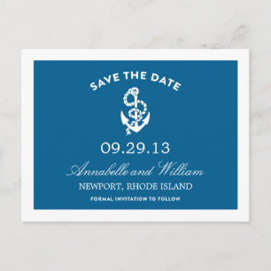 NAUTISCHER ANKER SAVE THE DATE POSTKARTE