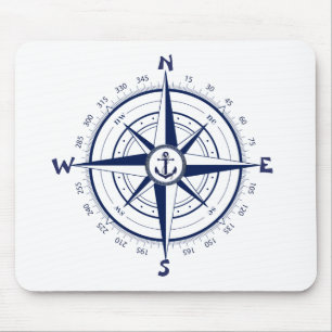 Nautischer Anker, Wasserkompass, keltischer Kreis Mousepad