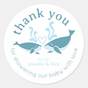Nautischer Baby Shower Danke Sticker