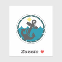 Nautischer blauer und schwarzer Anker