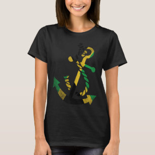Nautischer Bootsanker Jamaika Jamaika-Flagge Ozean T-Shirt
