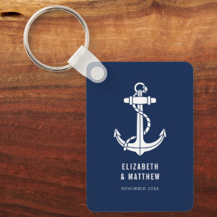 Nautischer Bootsanker Strandhochzeit individuell Schlüsselanhänger