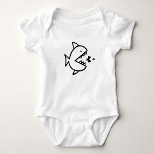 nautischer FISH mit Zähnen Baby Strampler