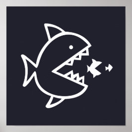 nautischer FISH mit Zähnen | Poster