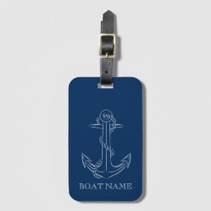 Nautischer Geist Anker Marineblau Gepäckanhänger