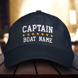 Nautischer Kapitän Ihr Boot Name Cap Bl Bestickte Baseballkappe