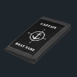 Nautischer Kompass Anker und Ihr Name oder Ihr Nam Tri-fold Geldbeutel<br><div class="desc">Nautical Compass Anker mit Ihrem Individuelle Name oder Bootsnamen auf dieser langlebigen Nylon-Trifold-Brieftasche. Wählen Sie Ihren Hintergrund und die Farbe der Rahmen,  um Ihren Stil zu erfüllen. Das perfekte Geschenk für Väter Tag,  Geburtstag oder jede Gelegenheit. Auch macht ein großartiges Gesprächsstück beim Schutz Ihrer Wertsachen.</div>