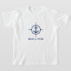 Nautischer Kompass Ankerplatz Ihres Bootes oder Na T-Shirt (Laydown)