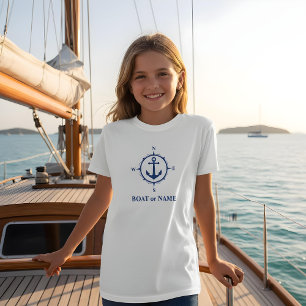 Nautischer Kompass Ankerplatz Ihres Bootes oder Na T-Shirt