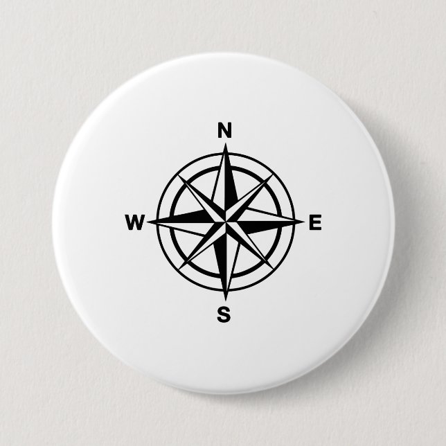 Nautischer Kompass Button (Vorderseite)