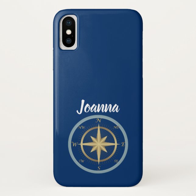 Nautischer Kompass Case-Mate iPhone Hülle (Rückseite)