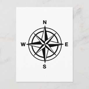 Nautischer Kompass Postkarte
