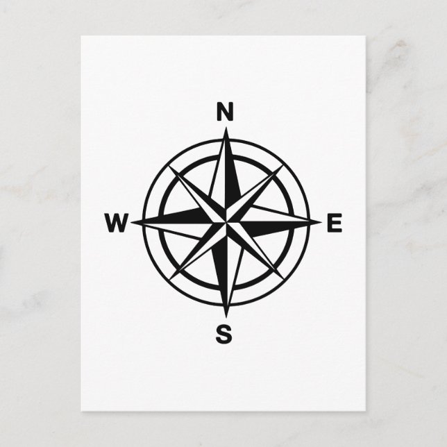 Nautischer Kompass Postkarte (Vorderseite)