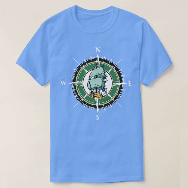 Nautischer Kompass T-Shirt (Design vorne)