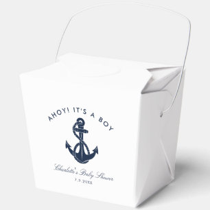 Nautischer Marineblauer Anker-Junge-Baby-Party Geschenkschachtel