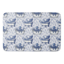 Nautischer Navy-Oktopus in einer Badewanne