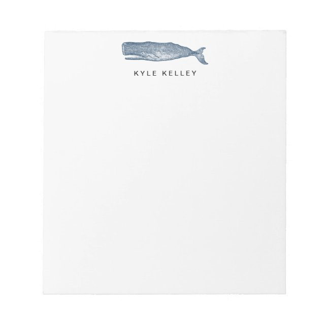 Nautischer Personalisierter Notepad, Navy Blue Notizblock (Vorderseite)
